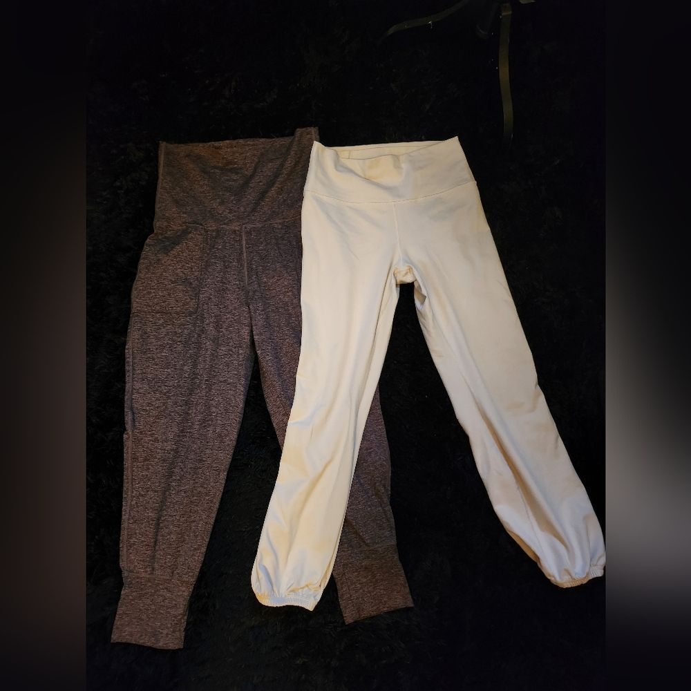 Aerie Bundle Of Two Brown and Cream Joggers